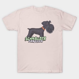 Cute Black Schnauzer Dog posing with Attitude T-Shirt